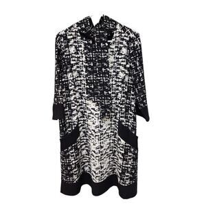 Chris McLaughlin Size 18 Black and White Stripe Sheath Dress‎ Pockets